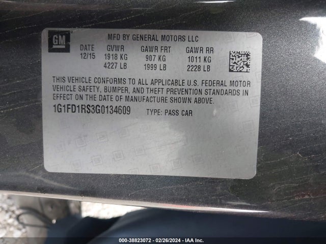 Chevrolet Camaro 2lt 2016 1G1FD1RS3G0134609 Image 9