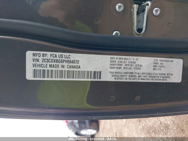 Dodge Charger Sxt 2023 2C3CDXBG6PH564072 Image 9