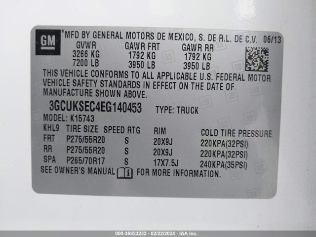 Chevrolet Silverado 1500 2lz 2014 3GCUKSEC4EG140453 Image 9