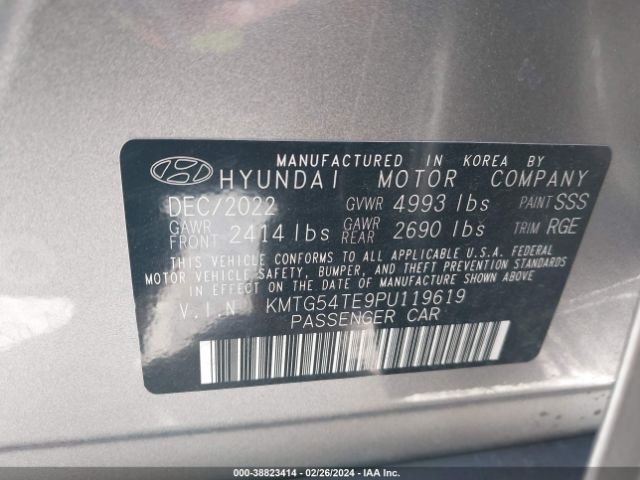 KMTG54TE9PU119619 Genesis G70 3.3t Awd