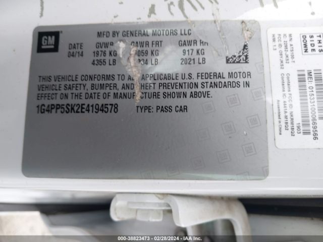 1G4PP5SK2E4194578 Buick Verano