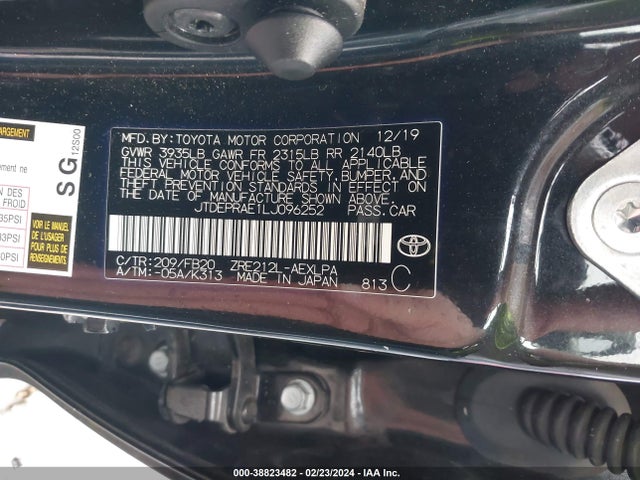 Toyota COROLLA LE 2020 JTDEPRAE1LJ096252 Image 9