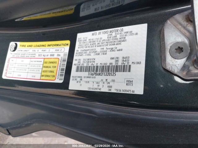 Ford Mustang V6 2015 1FA6P8AM2F5320525 Image 9