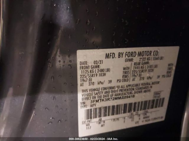 3FMTK3R72MMA09418 Ford Mustang Mach-e Premium
