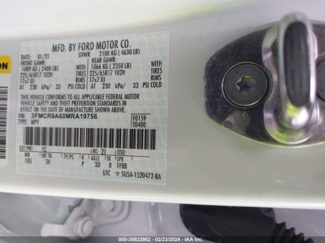 2021 FORD BRONCO SPORT 3FMCR9A60MRA19756 Photo 8