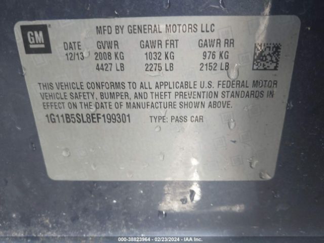 1G11B5SL8EF199301 Chevrolet Malibu 1ls