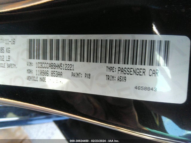 Chrysler 200 Limited 2017 1C3CCCAB9HN512221 Image 9
