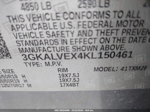 3GKALVEX4KL150461 GMC Terrain Slt