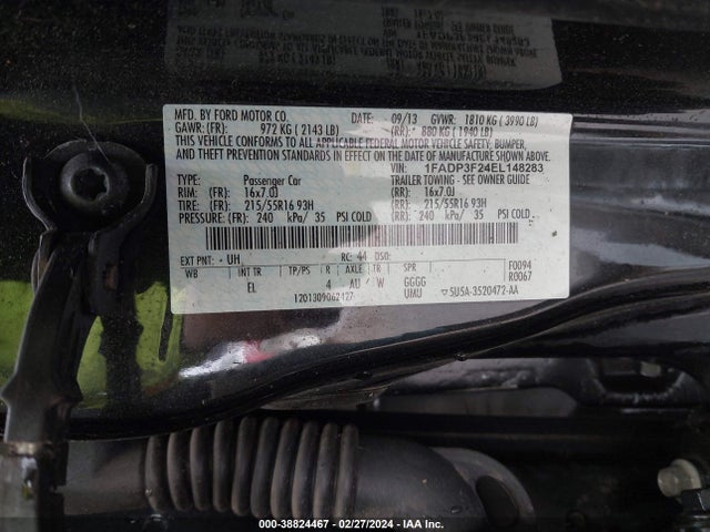 Ford FOCUS SE 2014 1FADP3F24EL148283 Image 9