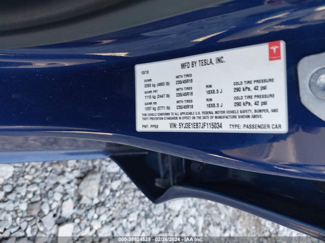 2018 TESLA MODEL 3 5YJ3E1EB7JF115034 Photo 8