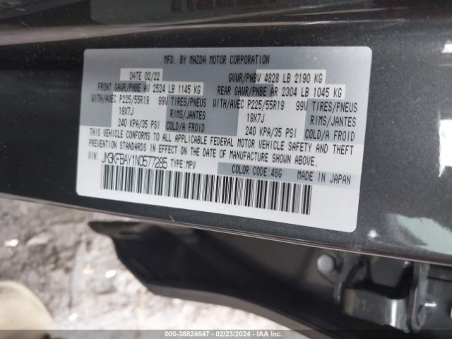 JM3KFBAY1N0577285 Mazda Cx-5 2.5 Turbo