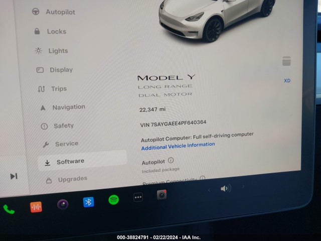 7SAYGAEE4PF640364 Tesla Model Y Awd/long Range Dual Motor All-wheel Drive