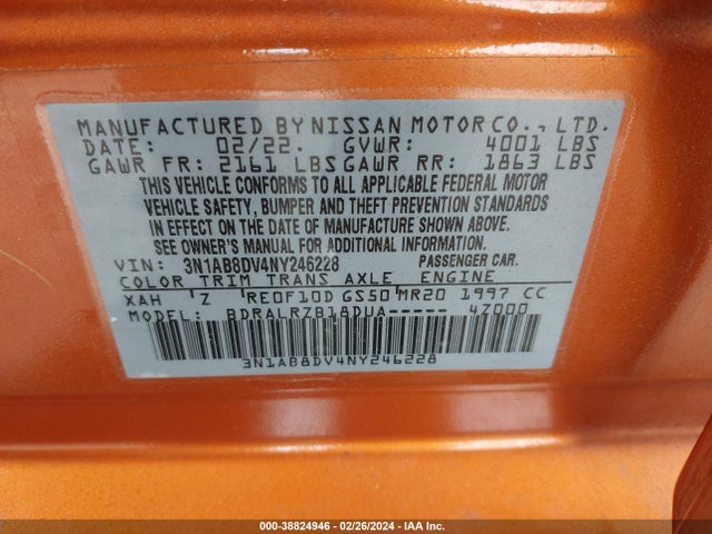 Nissan Sentra Sr Xtronic Cvt 2022 3N1AB8DV4NY246228 Image 9