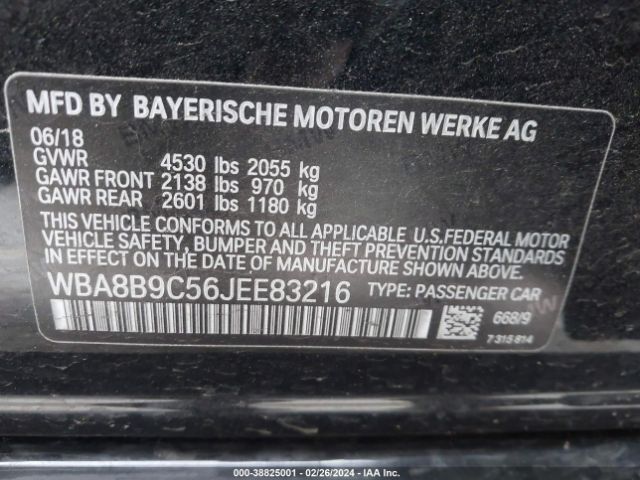 WBA8B9C56JEE83216 BMW 330I