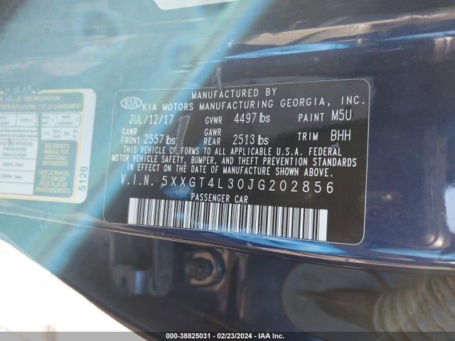 KIA Optima Lx 2018 5XXGT4L30JG202856 Image 9