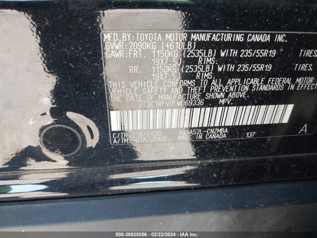 Toyota Rav4 Xle Premium 2020 2T3C1RFV0LW069336 Image 9