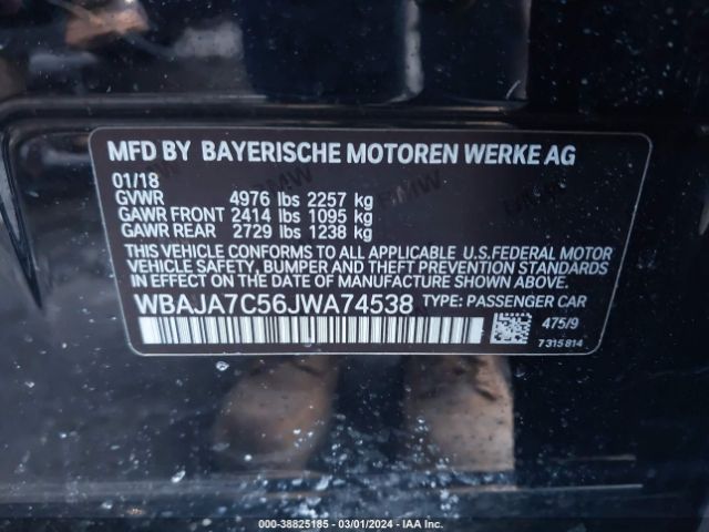 WBAJA7C56JWA74538 BMW 530i Xdrive
