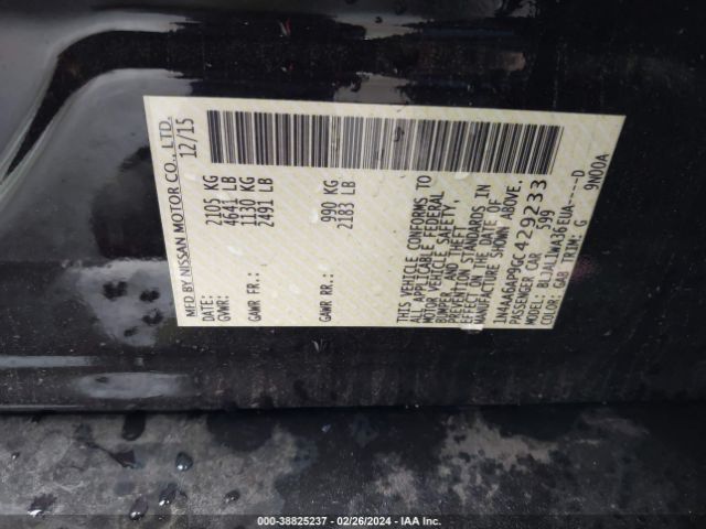 1N4AA6AP9GC429233 Nissan Maxima 3.5 Sr