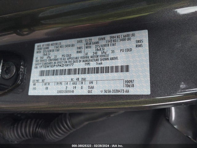 Ford F-150 Xlt 2023 1FTEW1EP1PKD19177 Image 9