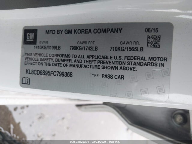 Chevrolet Spark 1lt Cvt 2015 KL8CD6S95FC799368 Image 9