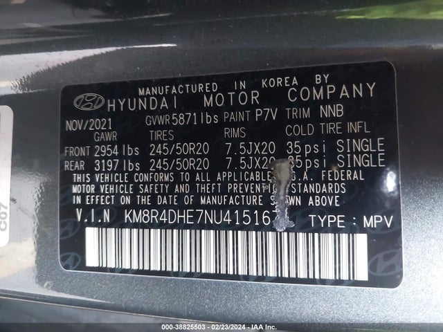 Hyundai Palisade Sel 2022 KM8R4DHE7NU415167 Image 9