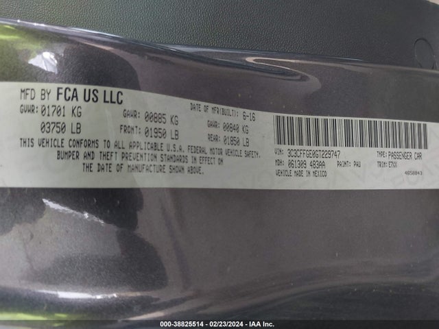 2016 FIAT 500E 3C3CFFGE0GT229747 Photo 8