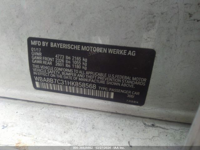 WBA8B7C31HK858568 BMW 340i Xdrive
