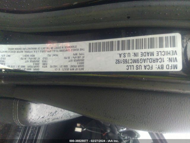 1C4RDJAG9MC765192 Dodge Durango Sxt Plus Awd