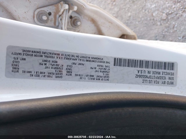 1C6SRFGT0PN553642 RAM 1500 Tradesman  4x4 5'7 Box