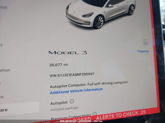 Tesla Model 3 Rear-wheel Drive 2022 5YJ3E1EA9NF296697 Image 16