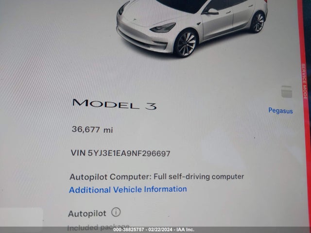 Tesla Model 3 Rear-wheel Drive 2022 5YJ3E1EA9NF296697 Image 7
