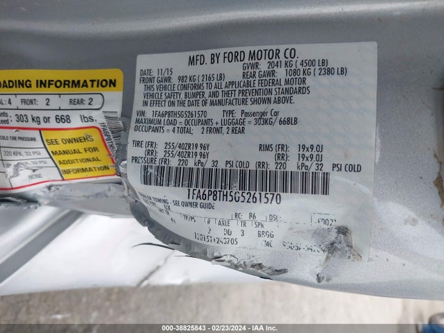 1FA6P8TH5G5261570 Ford Mustang Ecoboost