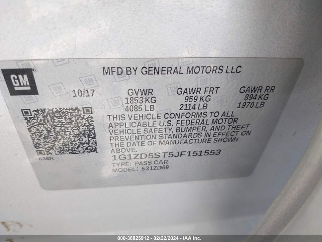 Chevrolet MALIBU LT 2018 1G1ZD5ST5JF151553 Image 9