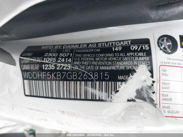 WDDHF5KB7GB263815 Mercedes-Benz E 350