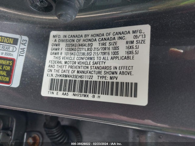 Honda CR-V LX 2014 2HKRM4H35EH611122 Image 9