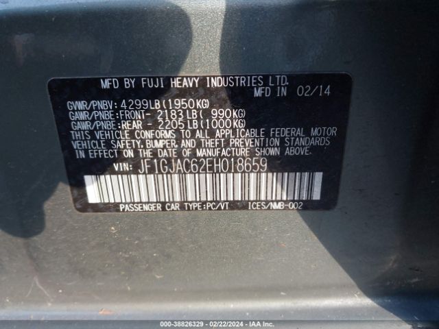 JF1GJAC62EH018659 Subaru Impreza 2.0i Premium