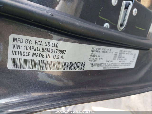 Jeep Cherokee Altitude Fwd 2021 1C4PJLLB8MD173967 Image 9