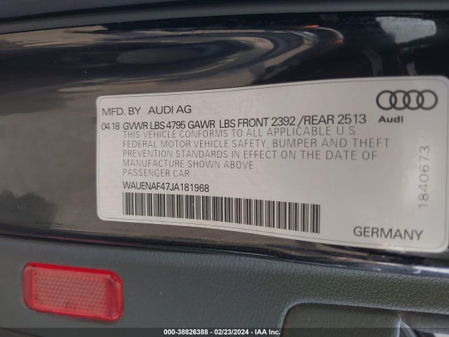 WAUENAF47JA181968 Audi A4 2.0t Premium/2.0t Tech Premium