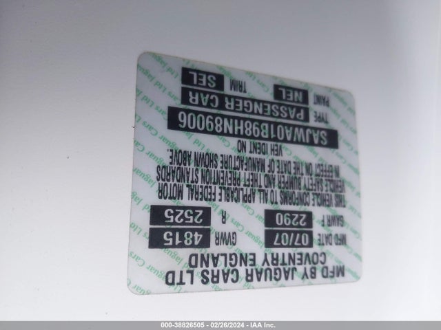 2008 JAGUAR S-TYPE SAJWA01B98HN89006 Photo 8