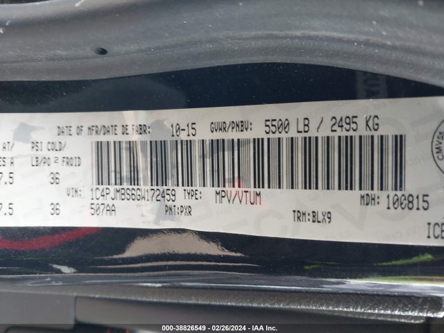 Jeep Cherokee Trailhawk 2016 1C4PJMBS6GW172459 Image 9