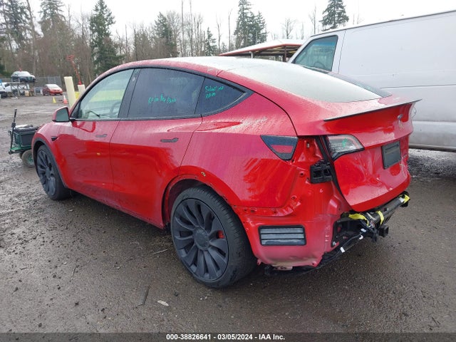 2021 Tesla Model Y Performance Dual Motor All-wheel Drive მანქანა იყიდება აუქციონზე, vin: 5YJYGDEF7MF173377, აუქციონის ნომერი: 38826641