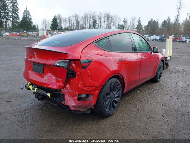 2021 Tesla Model Y Performance Dual Motor All-wheel Drive მანქანა იყიდება აუქციონზე, vin: 5YJYGDEF7MF173377, აუქციონის ნომერი: 38826641