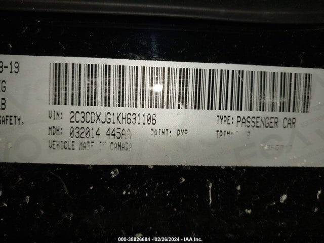 Dodge Charger Sxt Awd 2019 2C3CDXJG1KH631106 Image 9