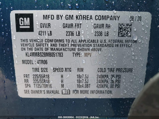 KL4MMBS28MB051783 Buick Encore Gx Fwd Preferred