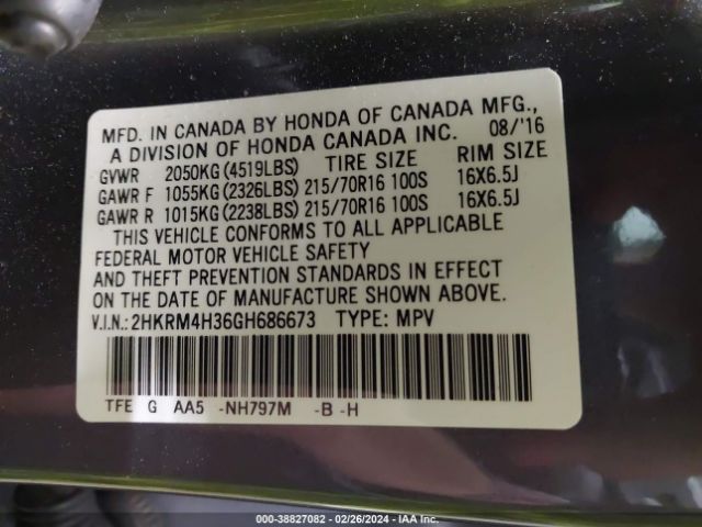 2HKRM4H36GH686673 Honda CR-V LX
