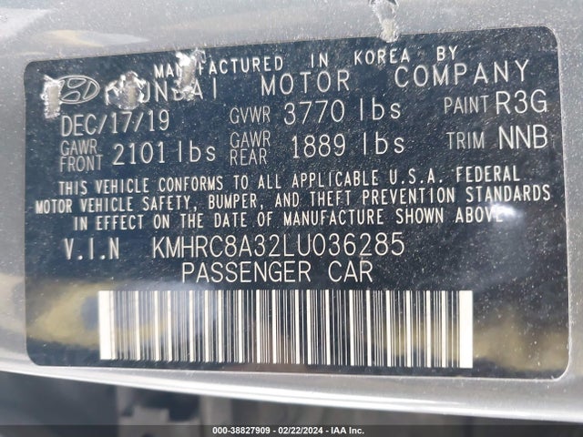 Hyundai Venue Sel 2020 KMHRC8A32LU036285 Image 9