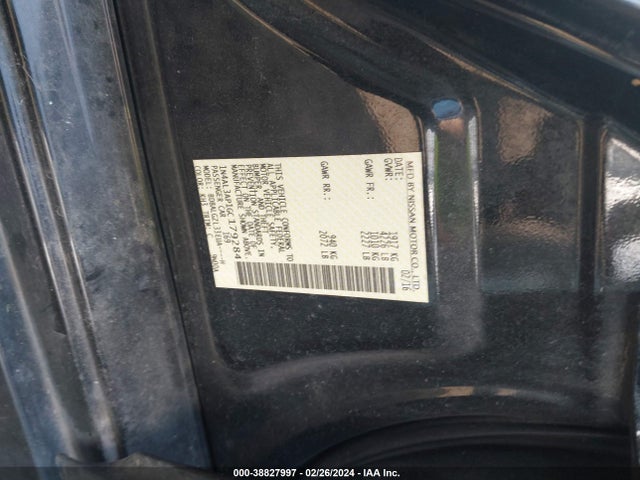Nissan Altima 2.5 S 2016 1N4AL3AP1GC179284 Image 9