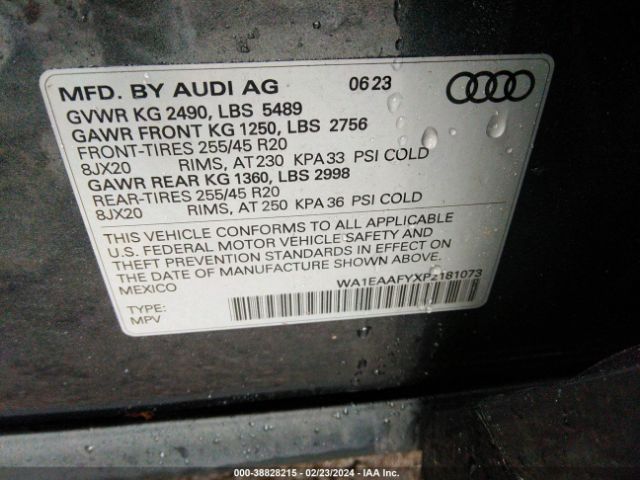WA1EAAFYXP2181073 Audi Q5 Premium Plus 45 Tfsi S Line Quattro