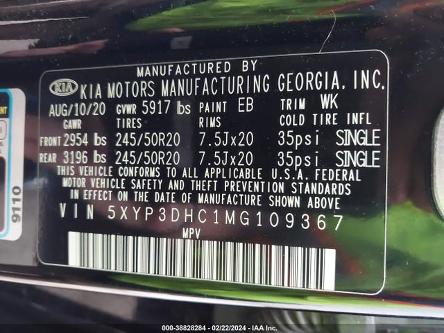 KIA Telluride Ex 2021 5XYP3DHC1MG109367 Image 9