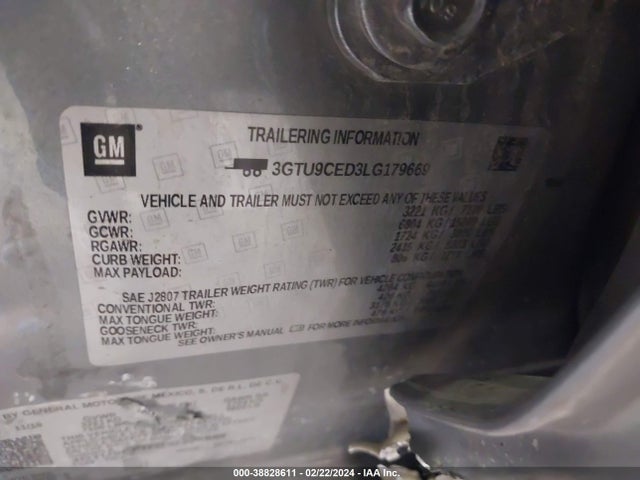 GMC Sierra 1500 4wd  Short Box Elevation 2020 3GTU9CED3LG179669 Image 9